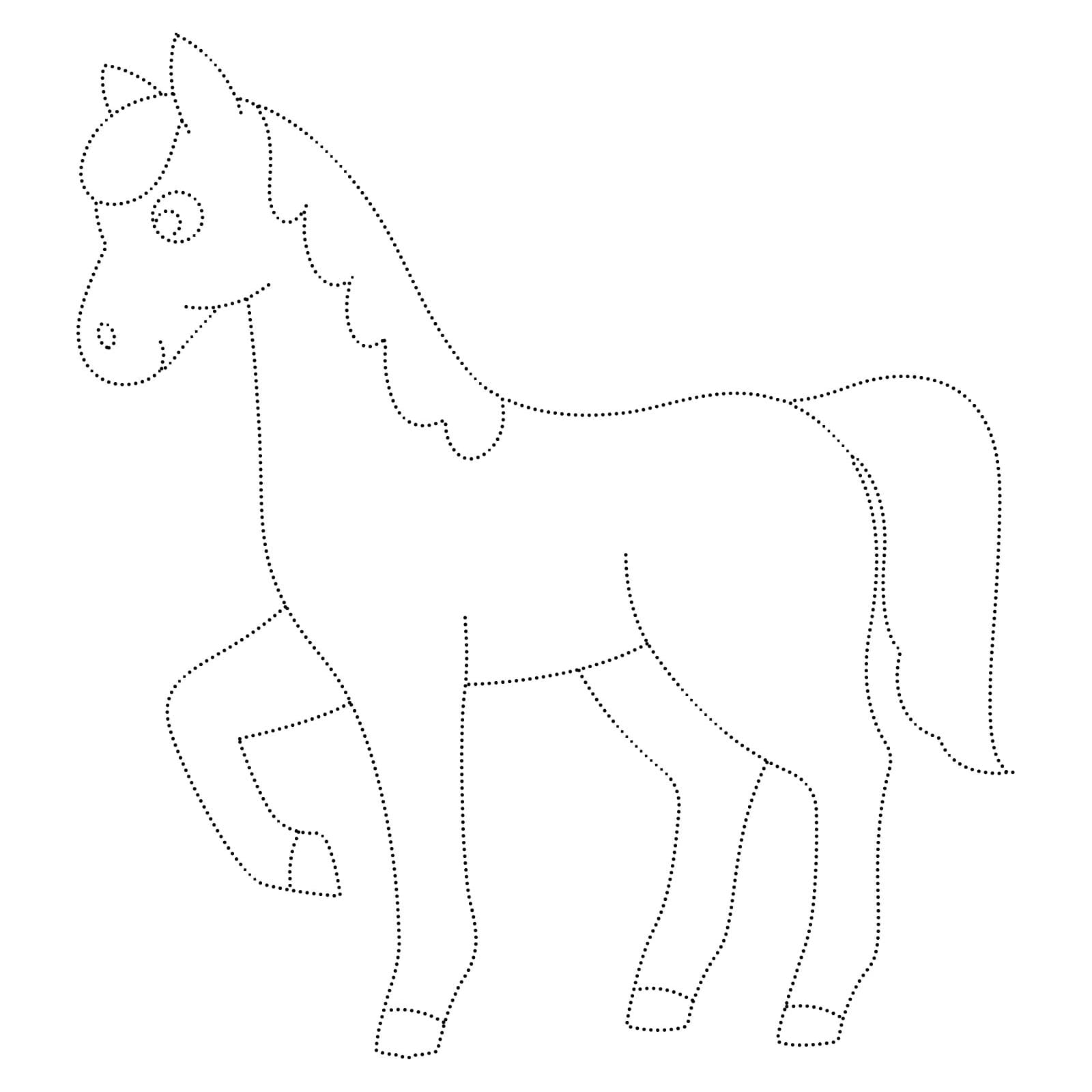 Lovely Horse Tracing Worksheet