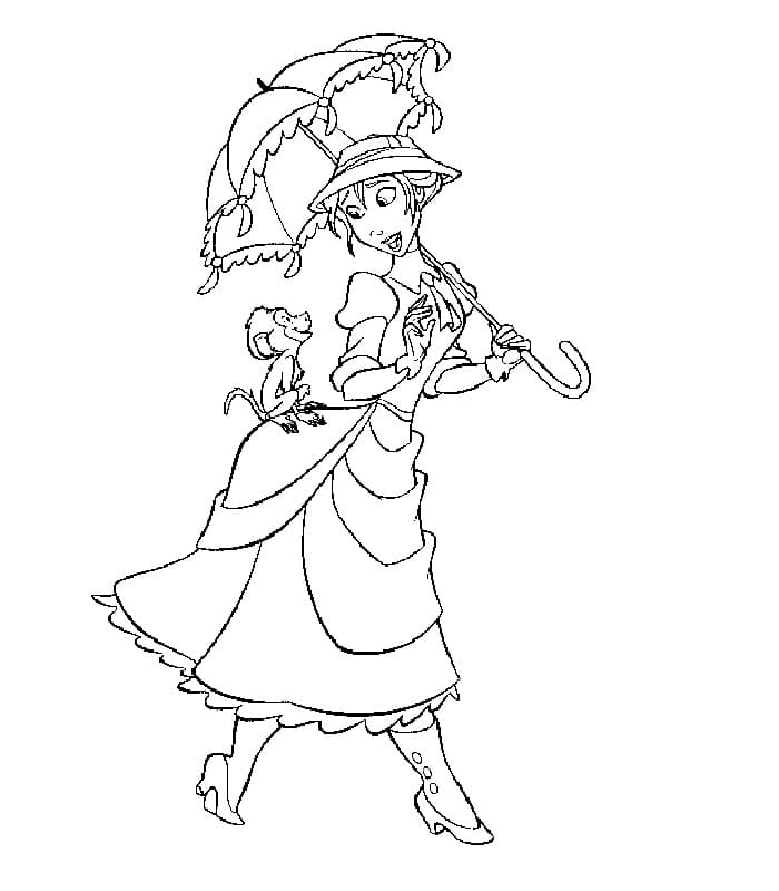 Lovely Jane from Disney Tarzan coloring page