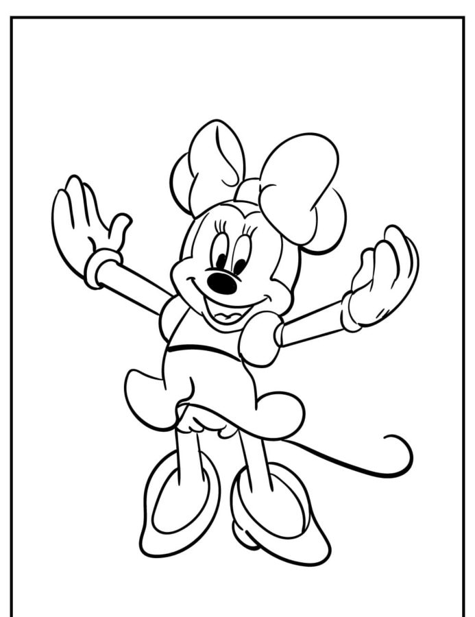 Lovely Minnie coloring page