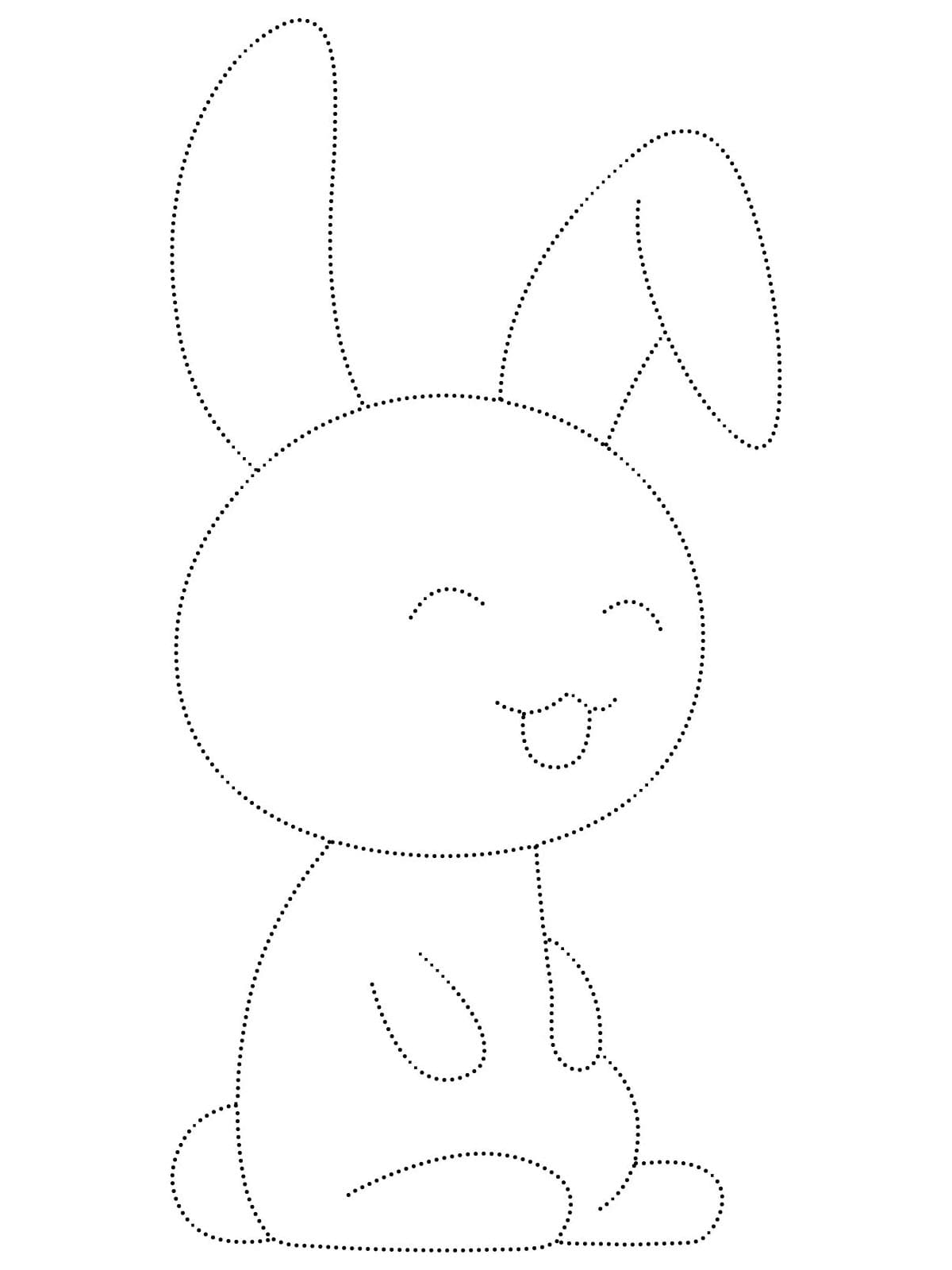 Lovely Rabbit Tracing Worksheet