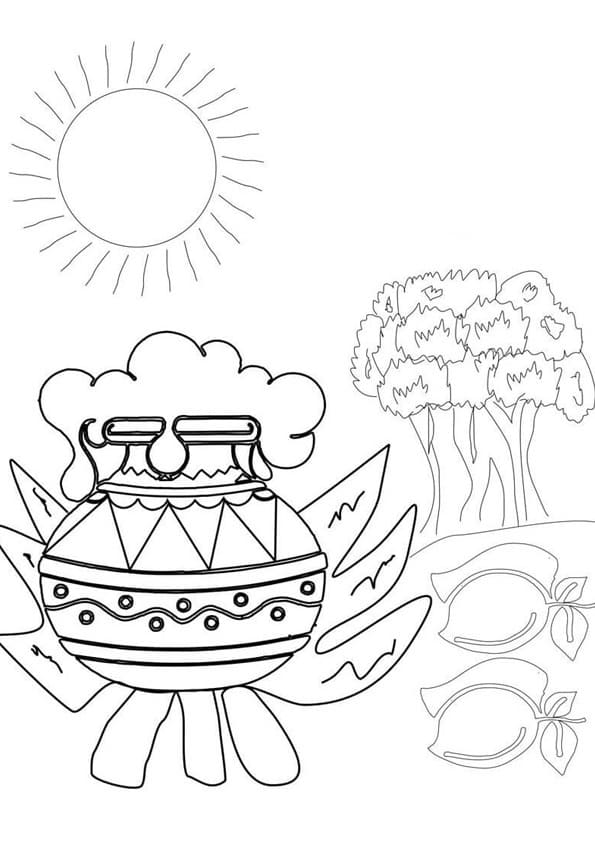 Makara Sankranti Festival in Nepal coloring page