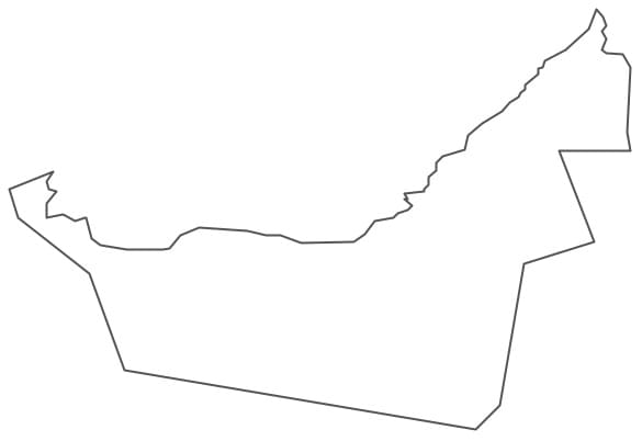 Map of UAE coloring page