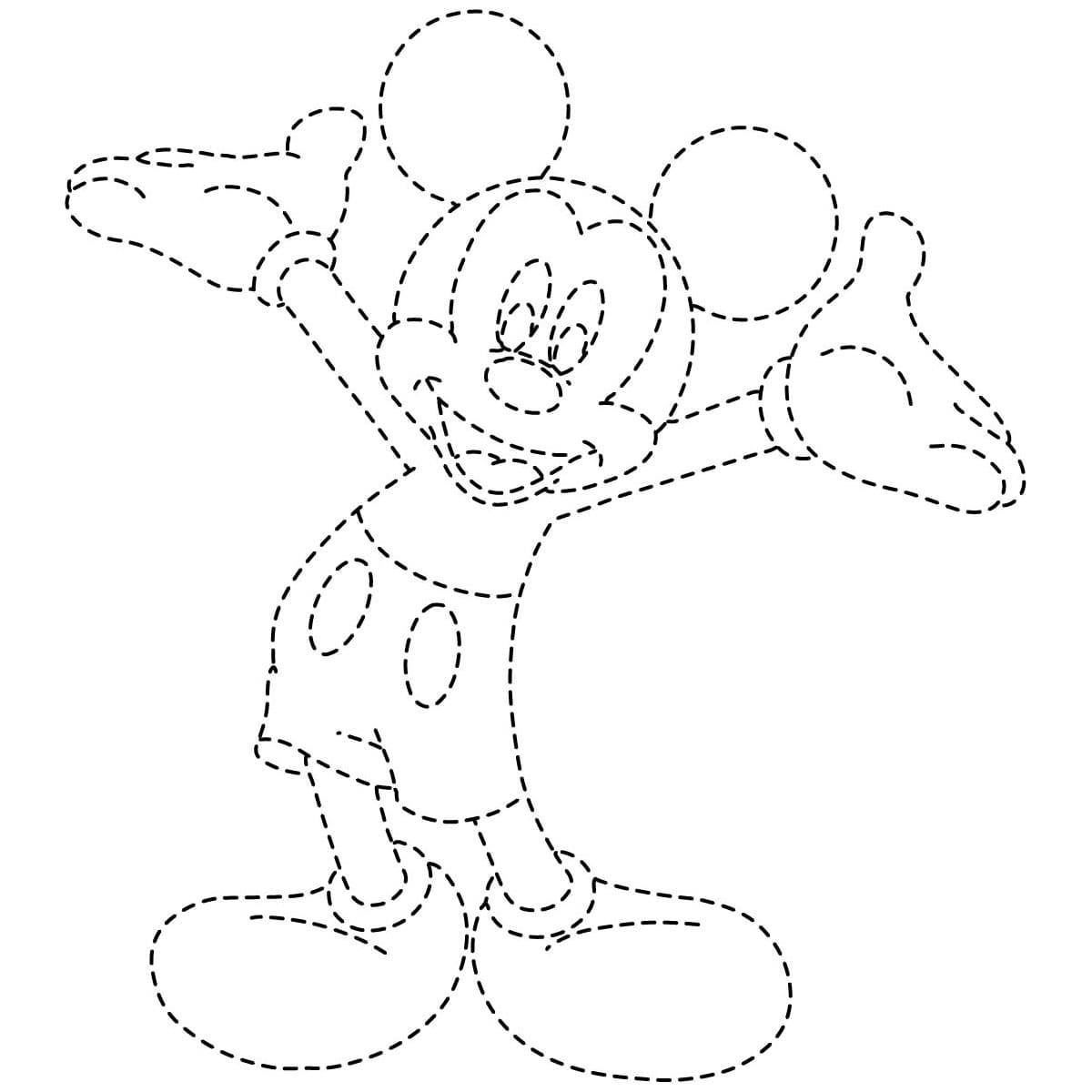 Mickey Tracing Worksheet