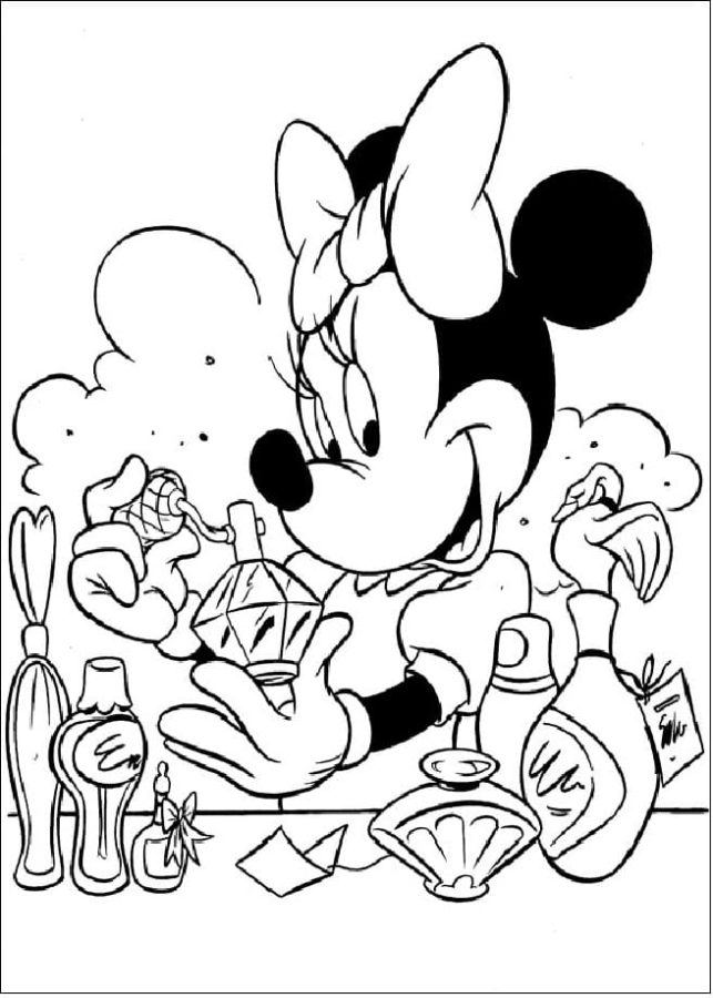 Minnie and Perfume coloring page