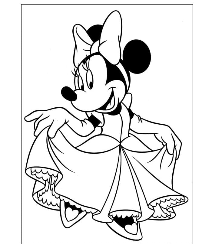 Minnie Mouse in a Fancy Dress