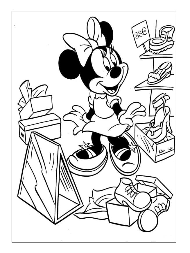 Minnie Trying On Shoes