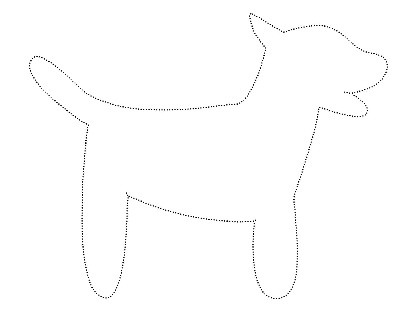 Outline Dog Tracing Worksheet