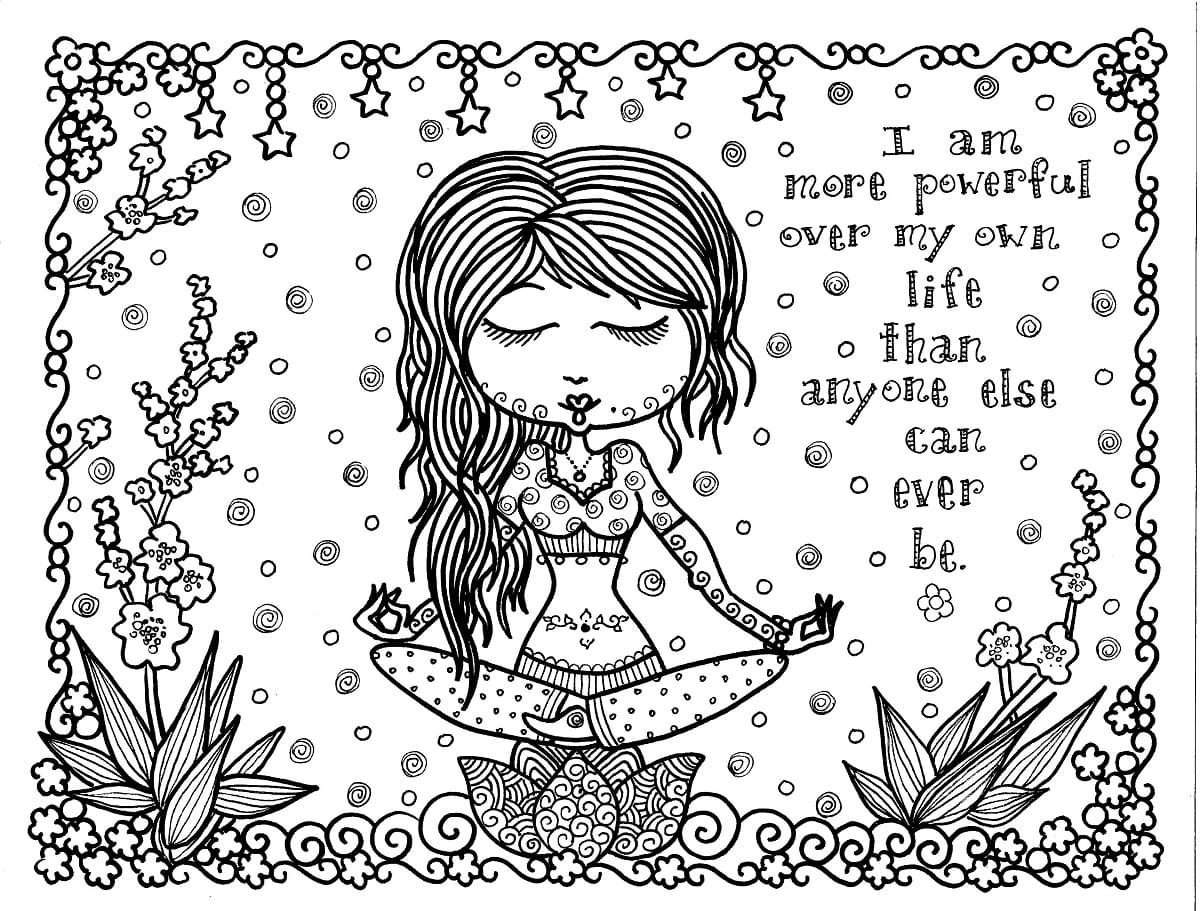 Positive Thought coloring page