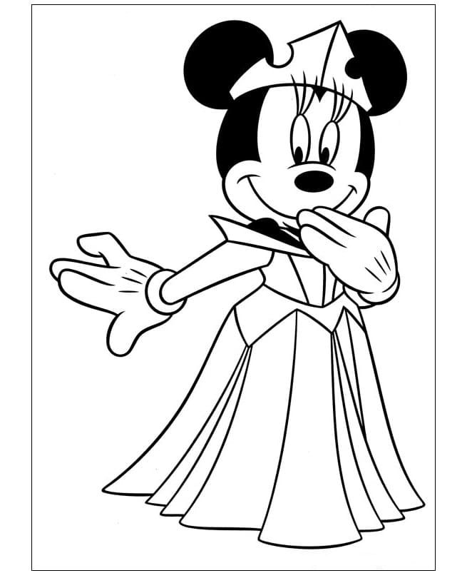 Princess Minnie coloring page