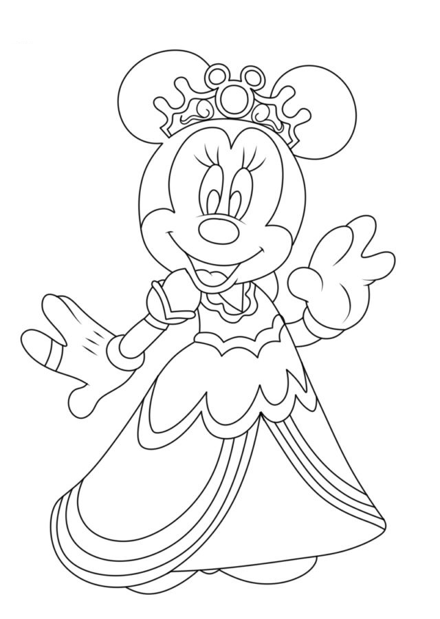 Minnie Mouse coloring pages - ColoringLib