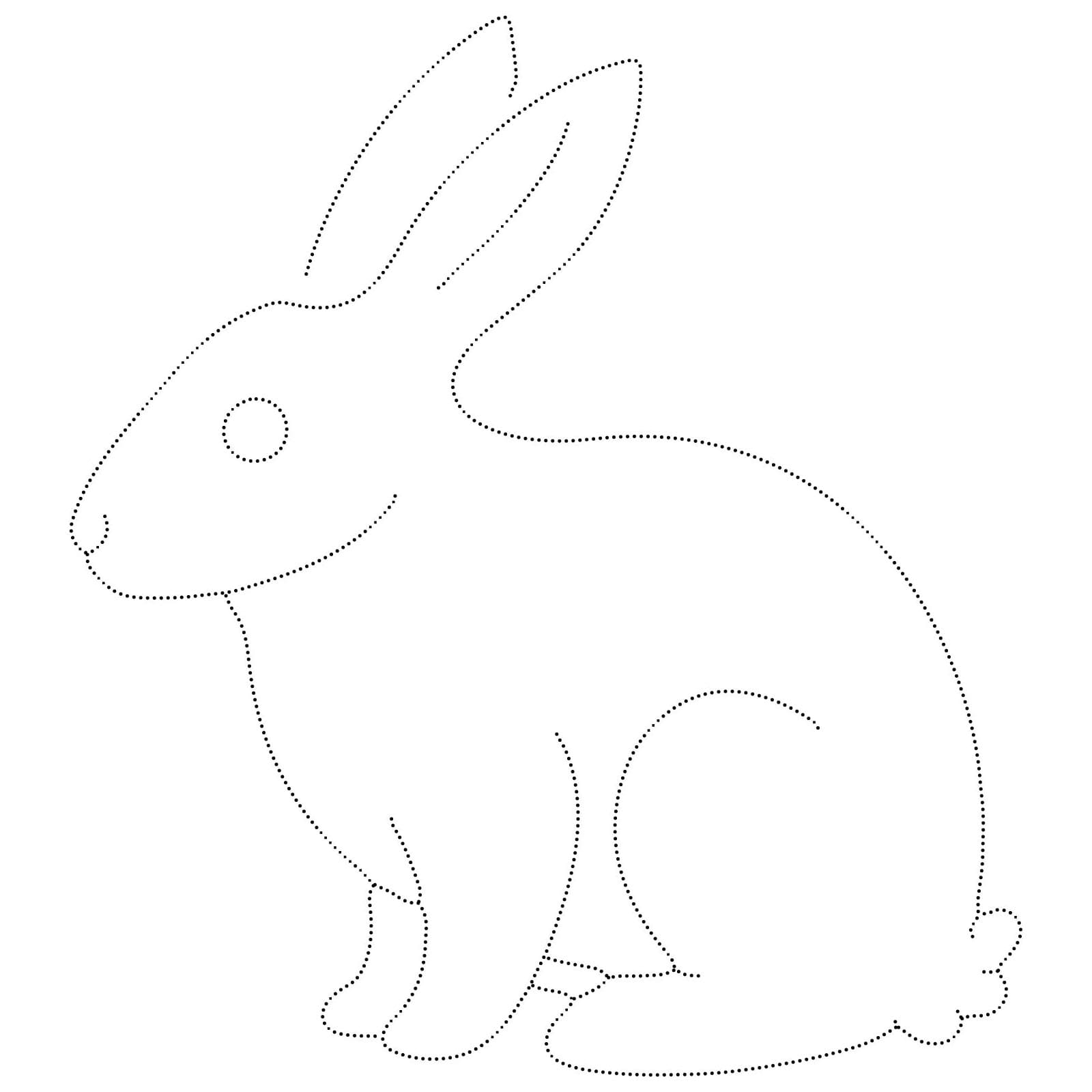 Print Rabbit Tracing Worksheet