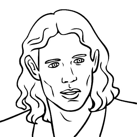 Printable Edinson Cavani coloring page