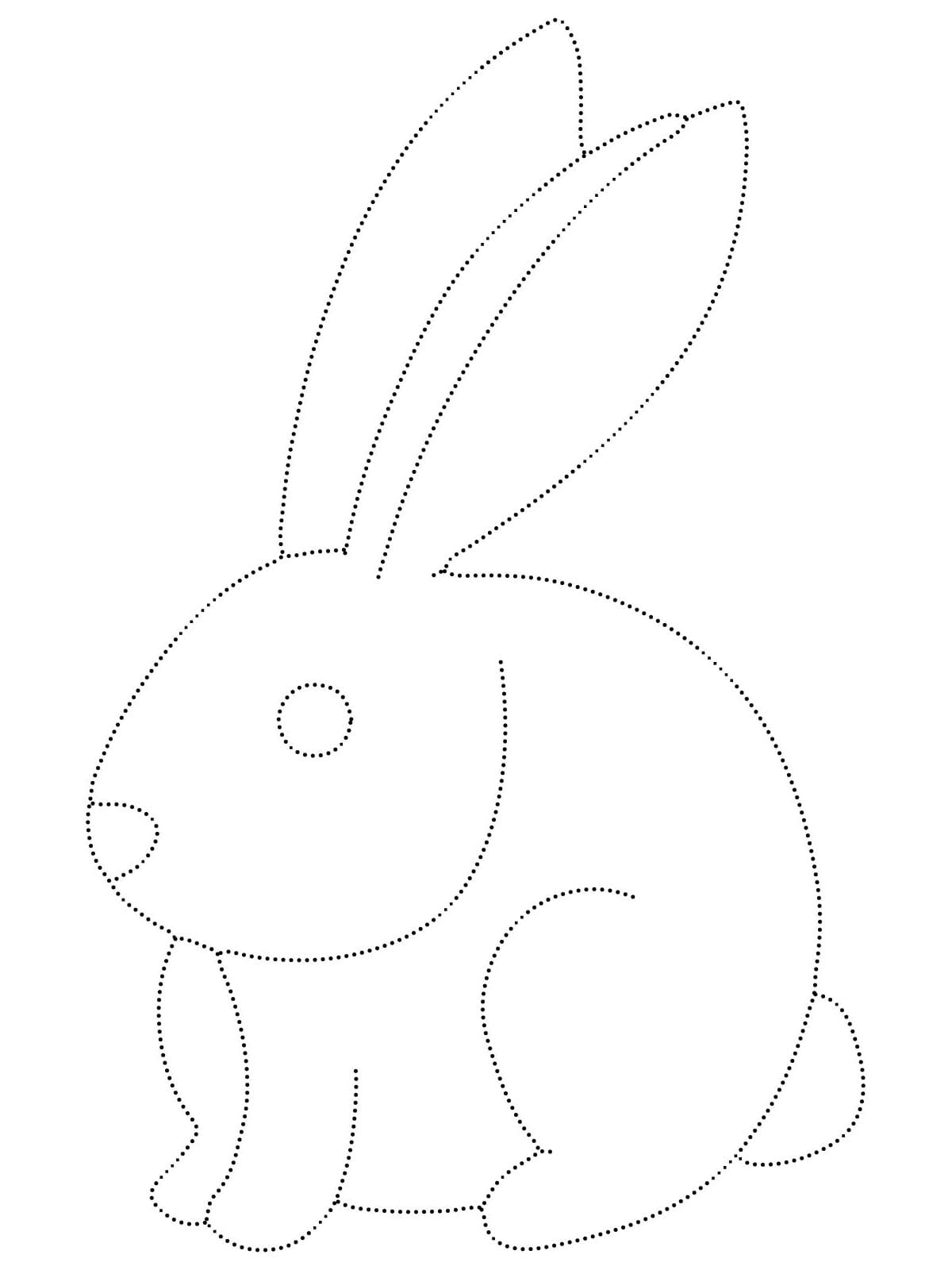 Printable Rabbit Tracing Worksheet