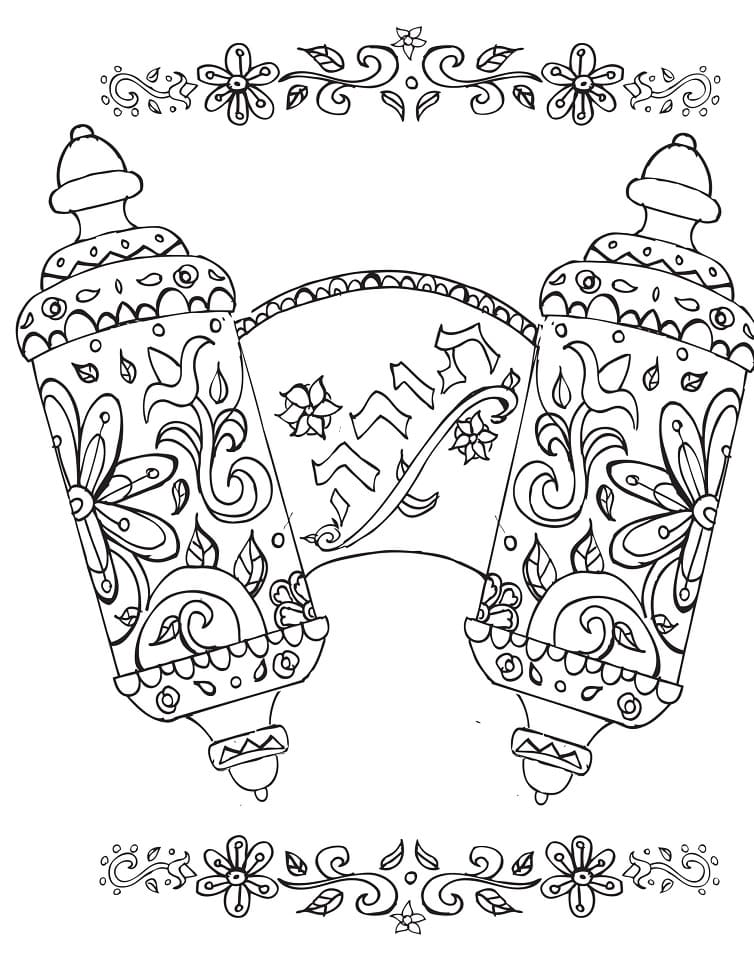 Printable Shavuot coloring page