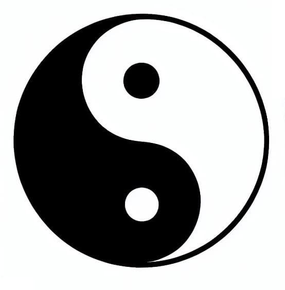 Printable Simple Yin Yang coloring page