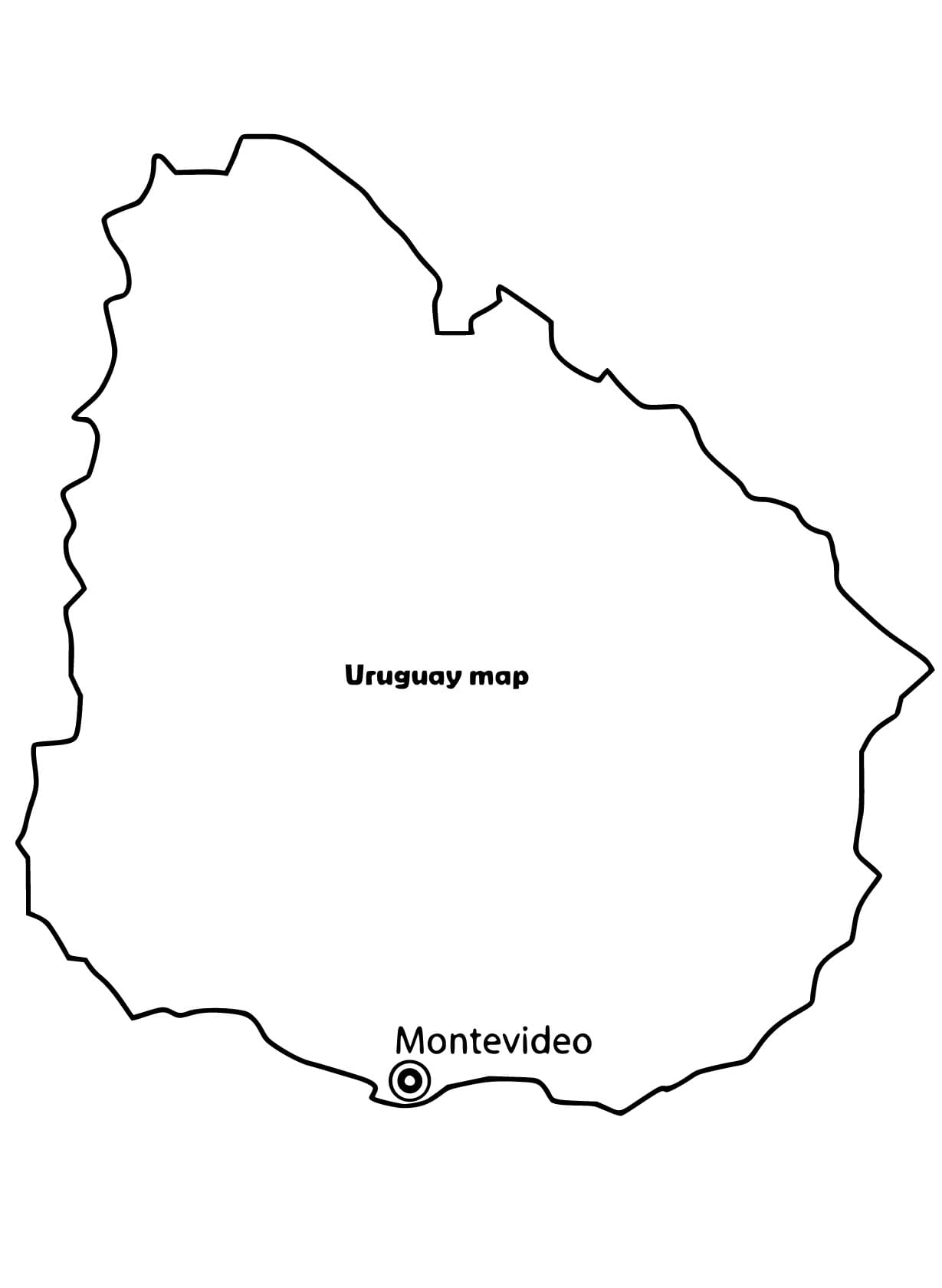 Printable Uruguay Map