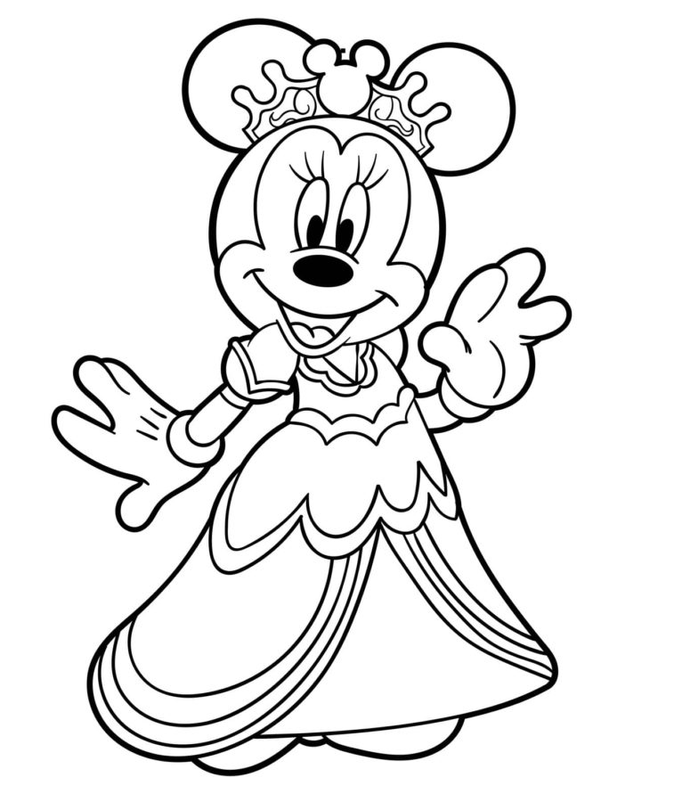 Queen Minnie coloring page