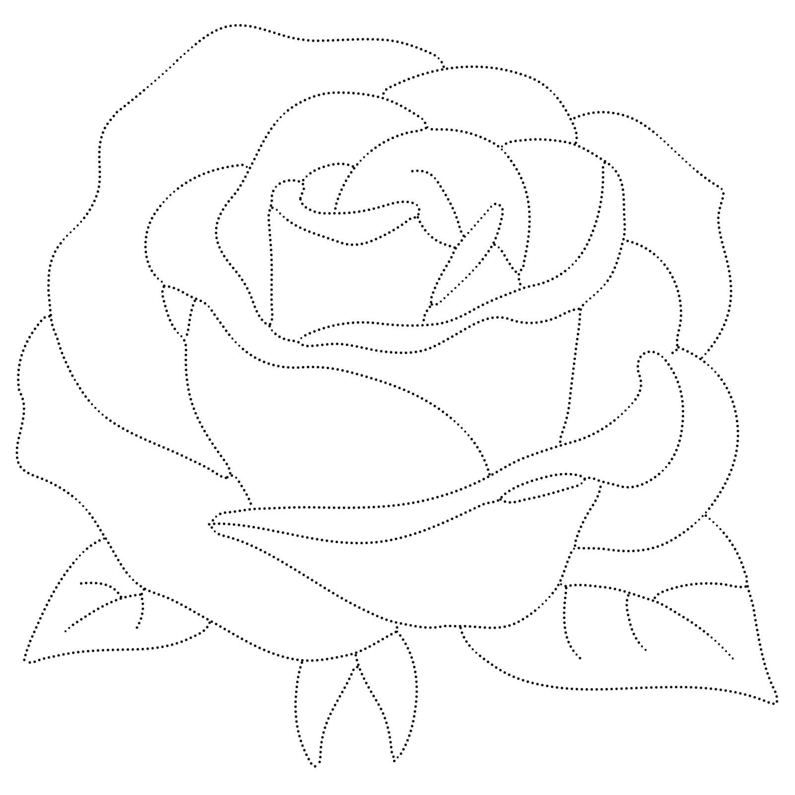 Rose Tracing Free For Kids