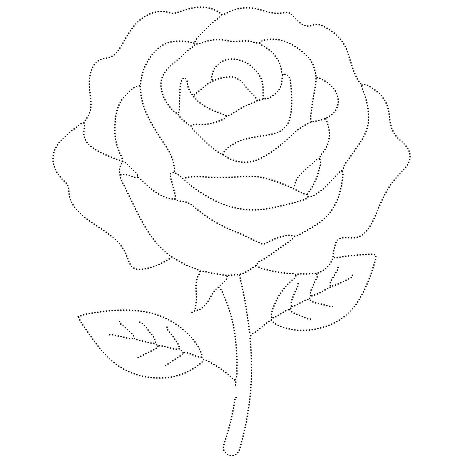 Rose Tracing Printable