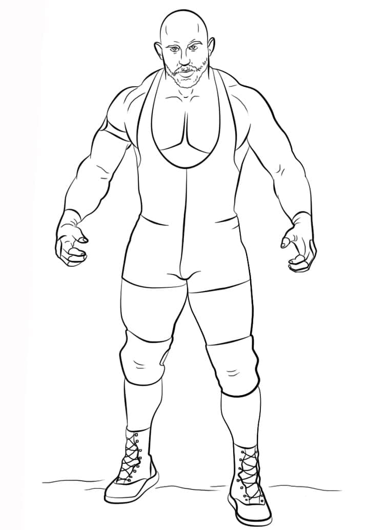 Ryback in WWE coloring page