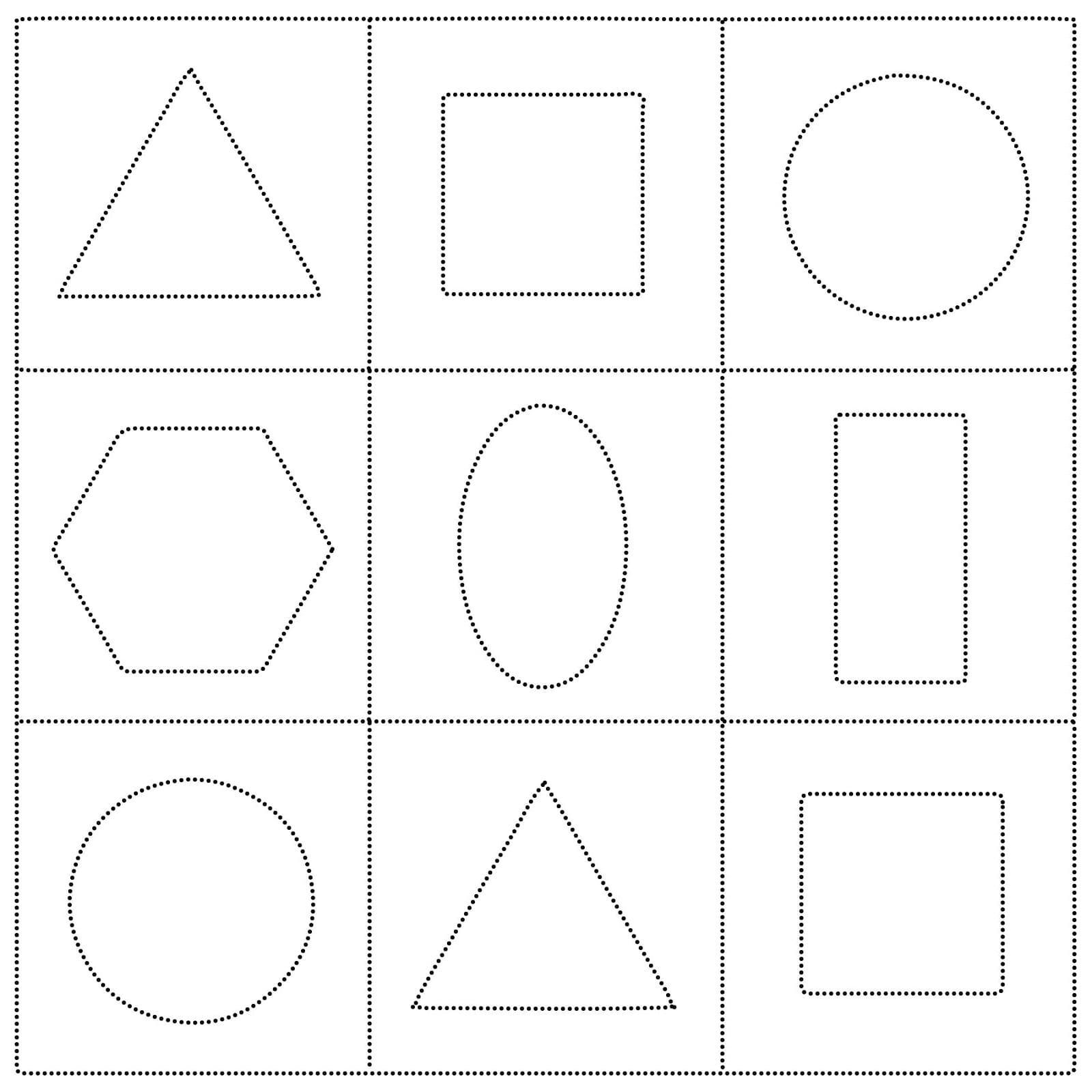 Shapes Tracing coloring page - Download, Print or Color Online for Free