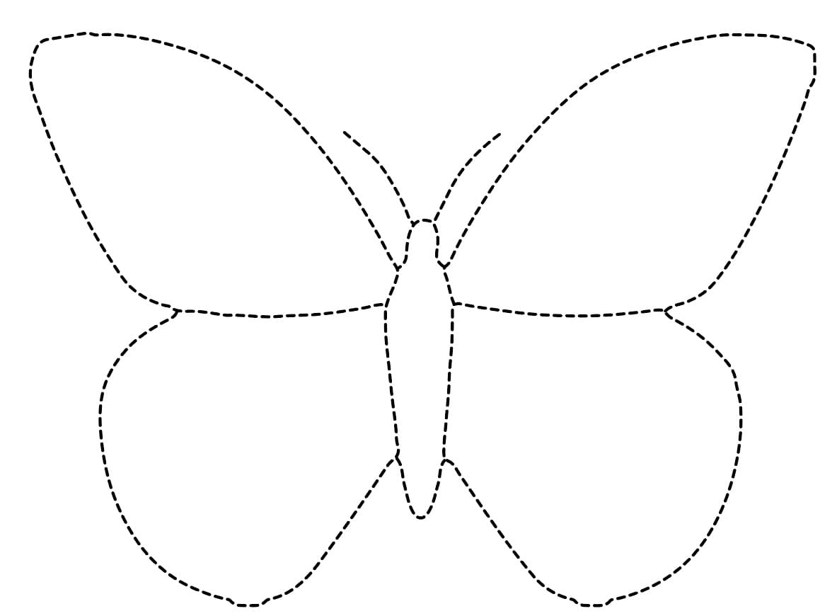 Simple Butterfly Tracing Worksheet