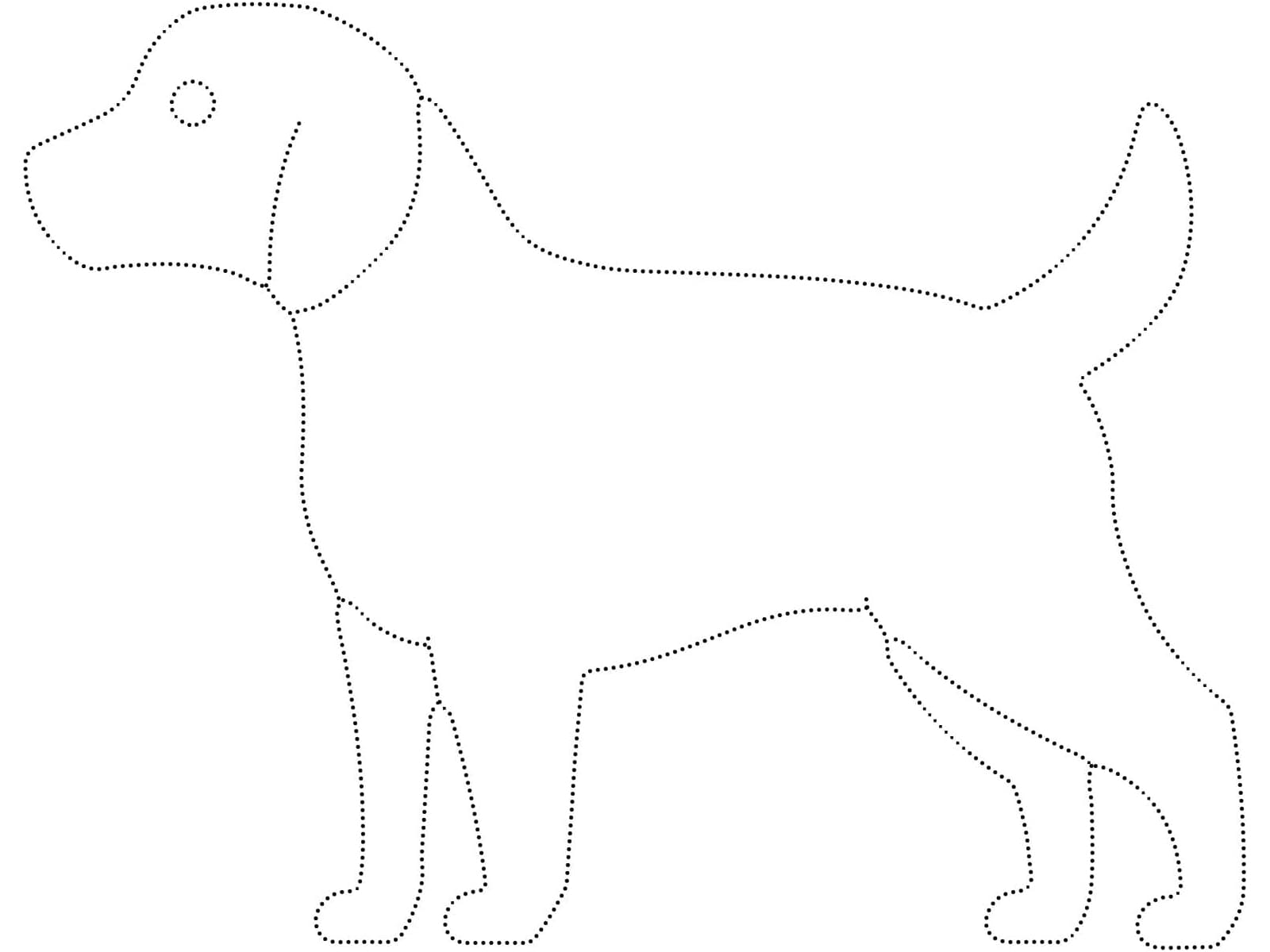 Simple Dog Tracing coloring page