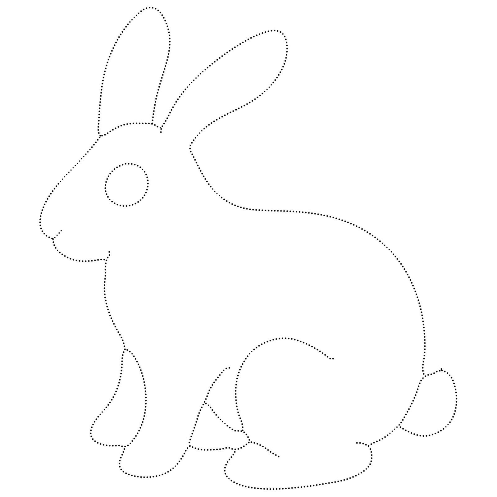 Simple Rabbit Tracing coloring page