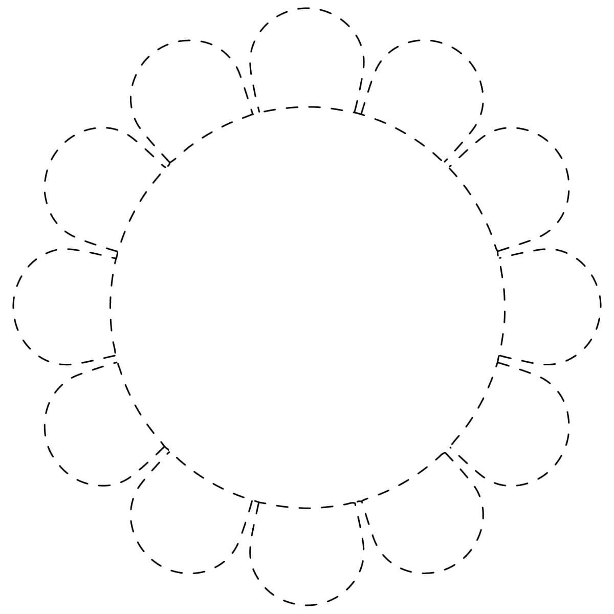 Sunflower Tracing Worksheet