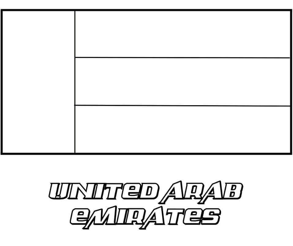 The Flag of the United Arab Emirates coloring page - Download, Print or ...