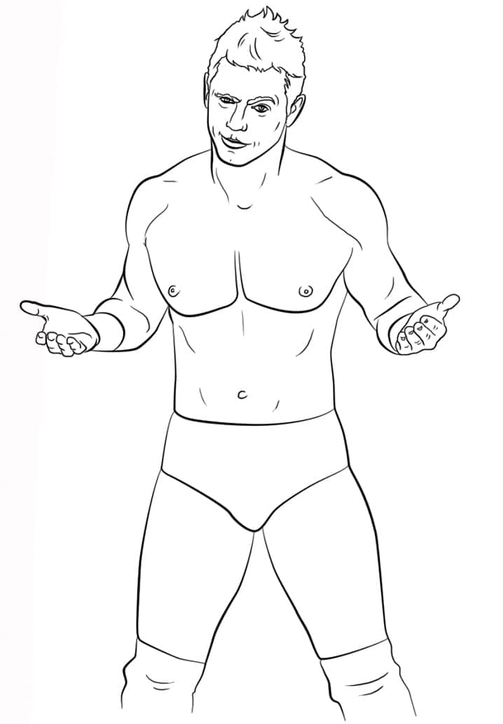 The Miz in WWE coloring page