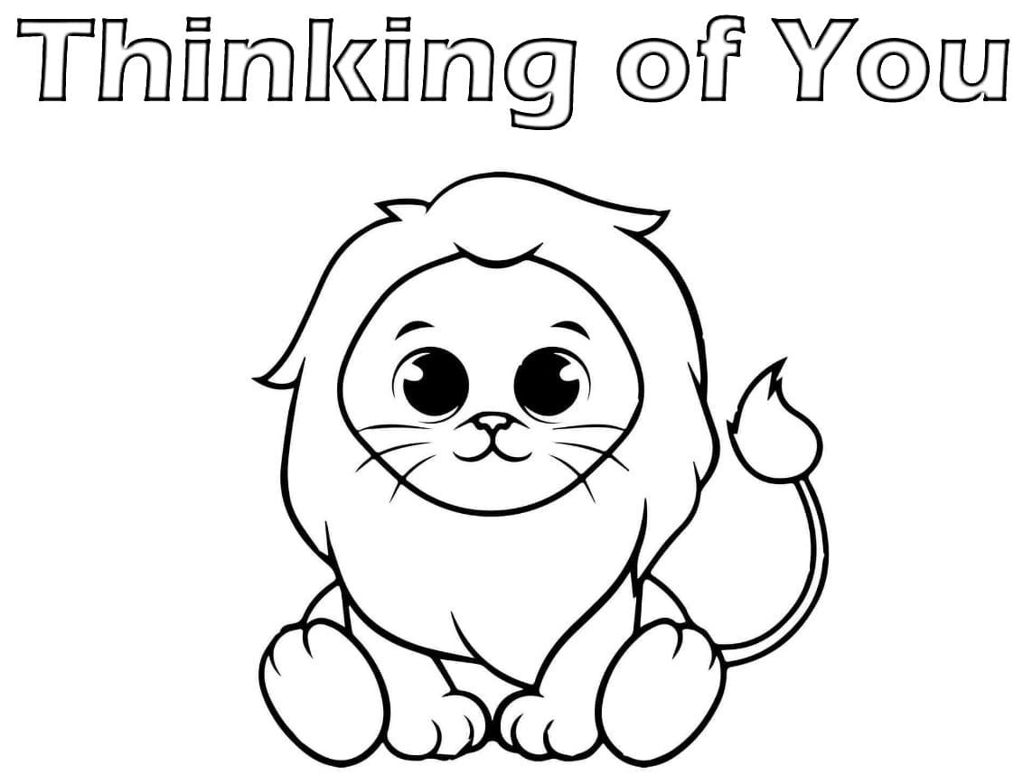 Thinking of You Free Printable coloring page