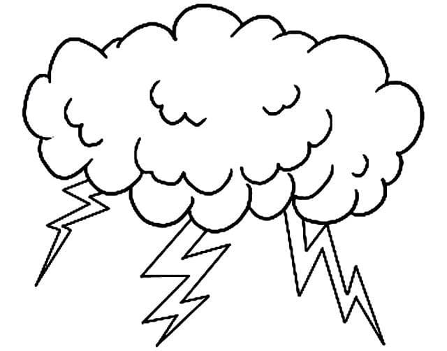 Thunder Clouds coloring page