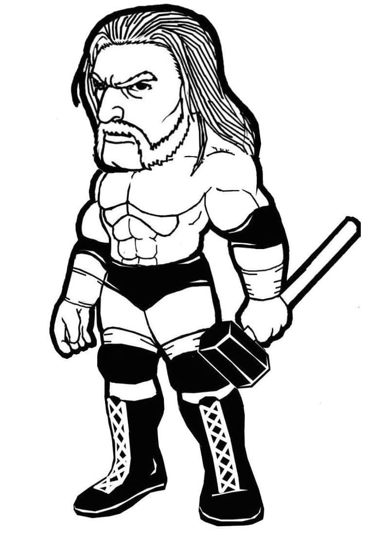 Triple H WWE coloring page - Download, Print or Color Online for Free
