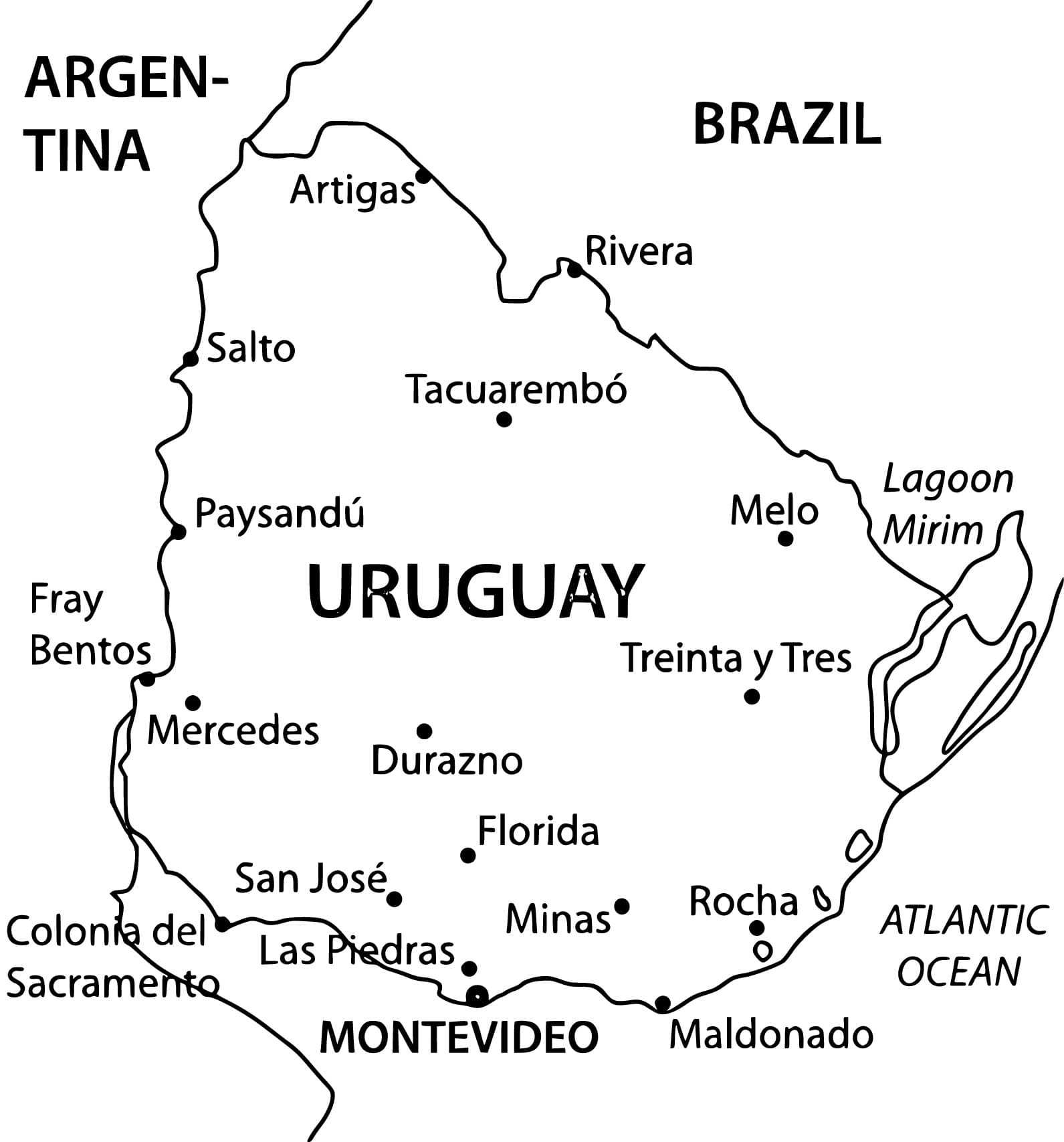 Uruguay Map Image