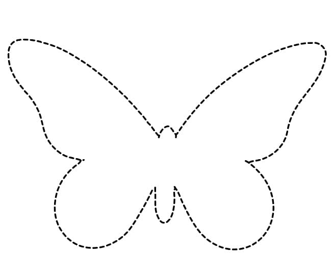 Very Simlpe Butterfly Tracing Worksheet