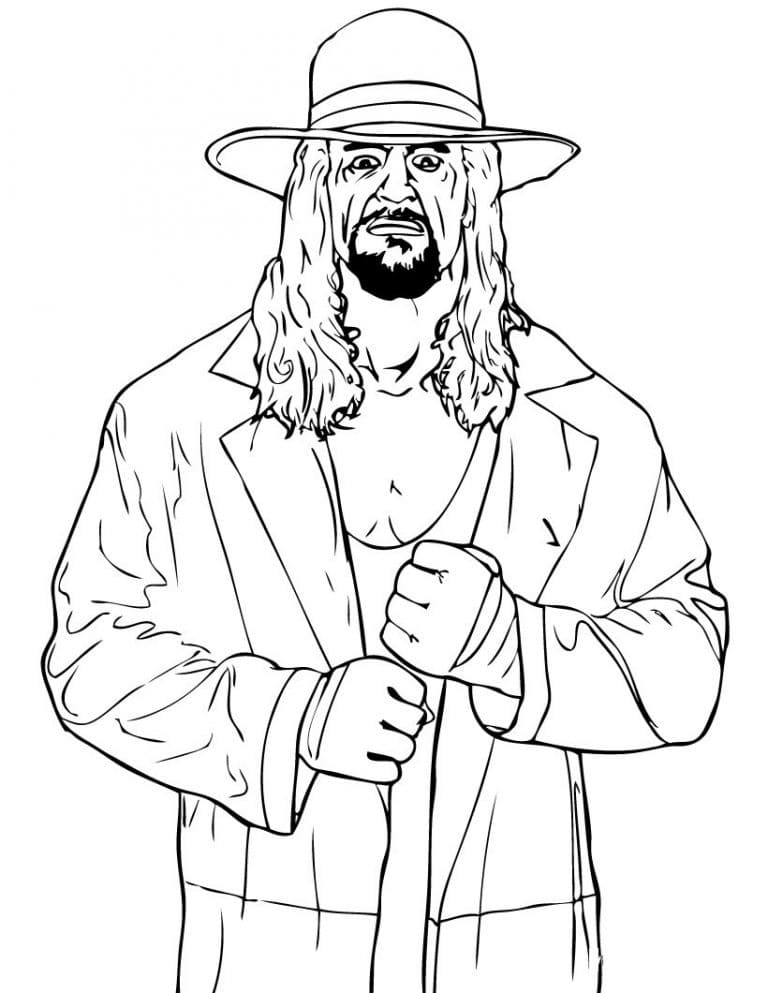 WWE The Undertaker coloring page