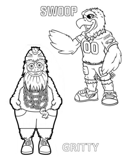 Cheerleading Philadelphia Eagles coloring page