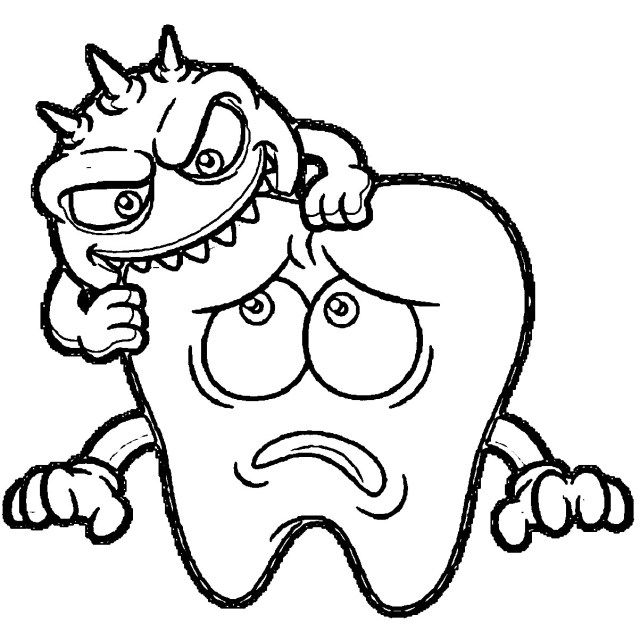 Funny Tooth coloring page