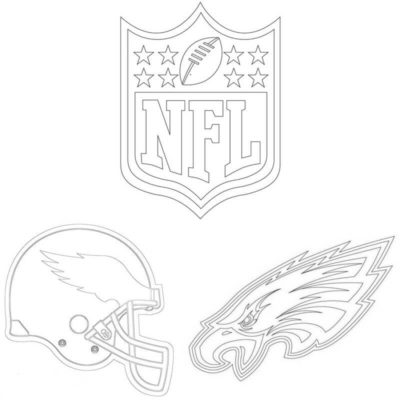 NFL logo, Philadelphia Eagles and Player’s Helmet