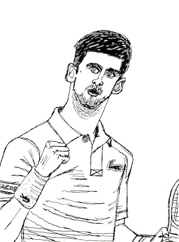 Novak Djokovic By Pascal Kirchmair coloring page - Download, Print or ...