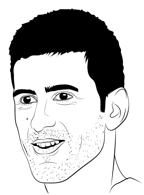Novak Djokovic coloring pages - ColoringLib