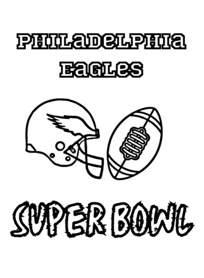 The Philadelphia Eagles Play in the Super Bowl coloring page