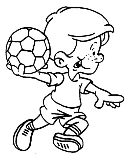 A Boy Plays Soccer