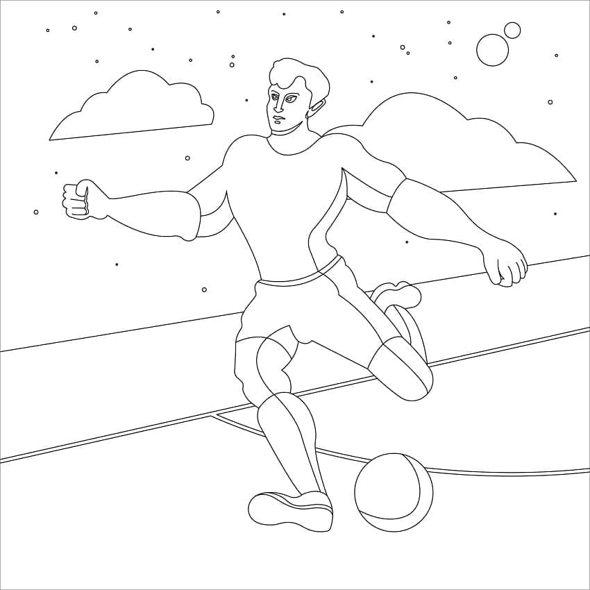 A Soccer Player coloring page