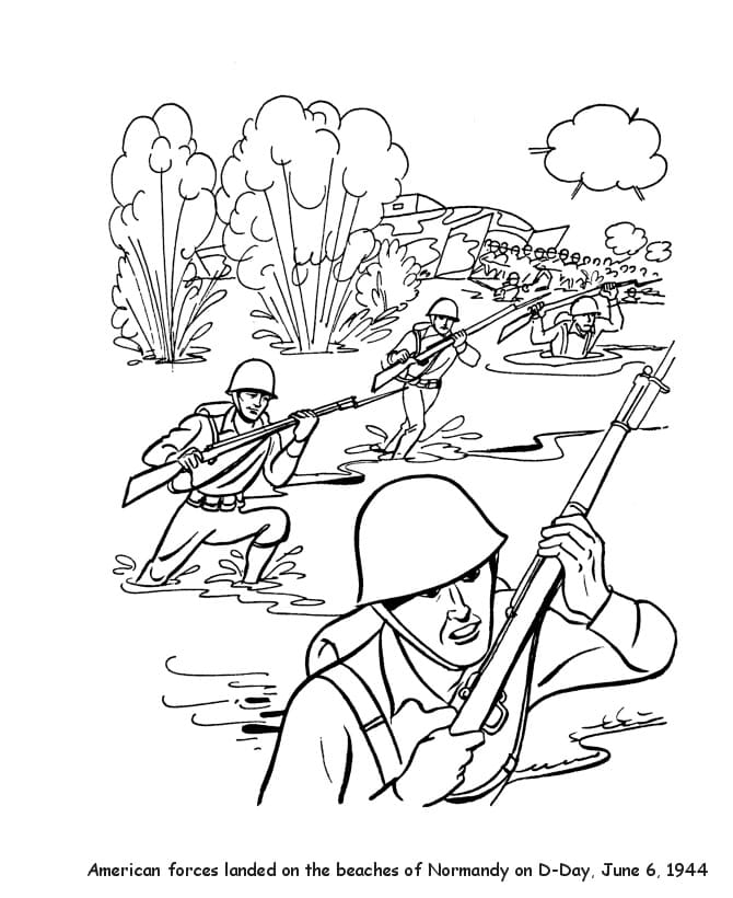 American Forces coloring page