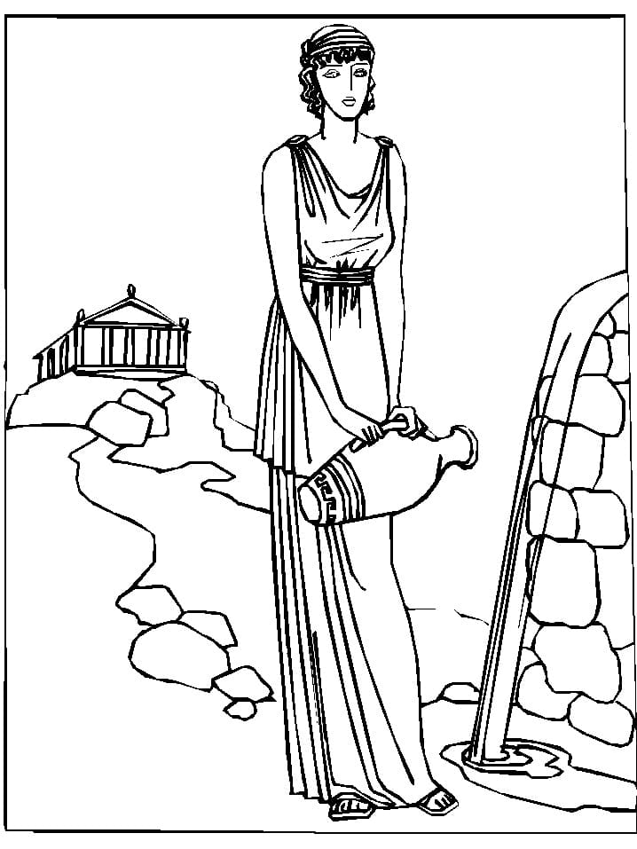 Ancient Rome Woman coloring page