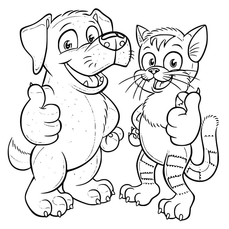 Animated Dog and Cat