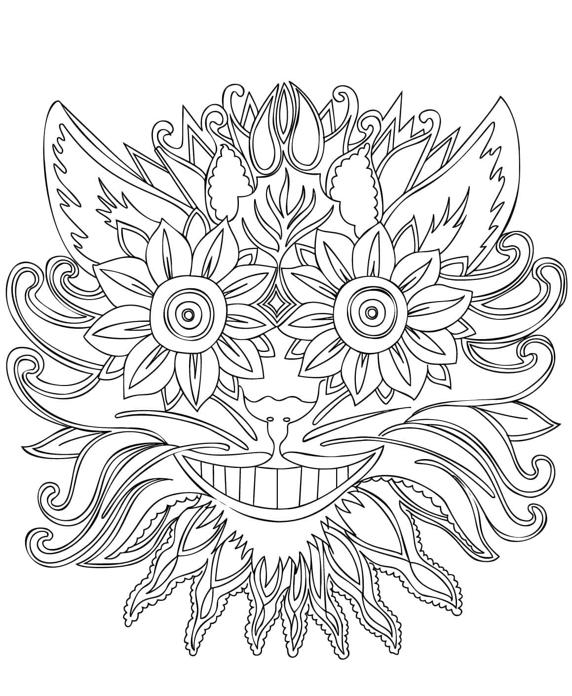 Cheshire Cat for Teen coloring page