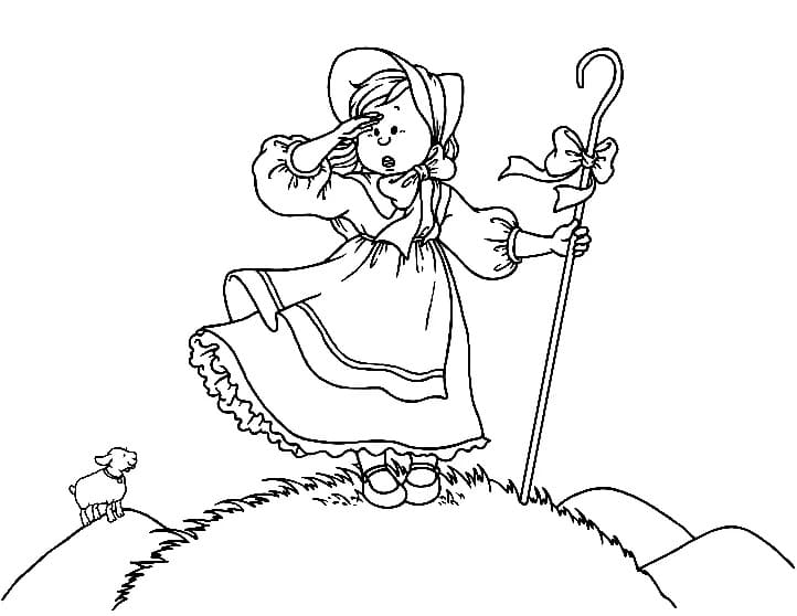 Free Little Bo Peep coloring page